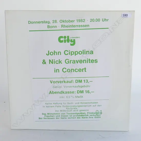 John Cipollina & Nick Gravenites, In Concert